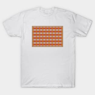 Modern PInk / Orange Striped Jute Rug Pattern - Contemporary Design with Fibre Texture T-Shirt